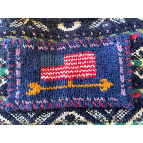RARE HTF SOLD OUT Polo Ralph Lauren Cashmere Fair Isle Puff Sleeve Sweater sz L - Picture 16 of 16